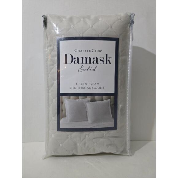 Charter Club Beige Quilted Cotton 30" x 30" European Sham - Picture 2 of 5